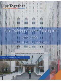 Epic Training Course Catalog