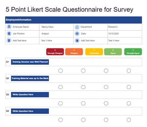 Equation For A 5 Point Likert Scale Template