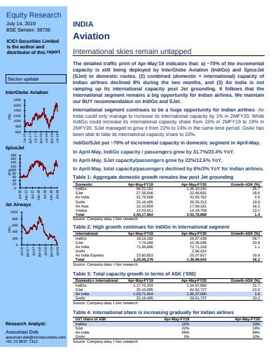 Equity Research Report Template