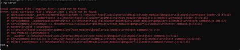 Error Local workspace file angularjson could not be found