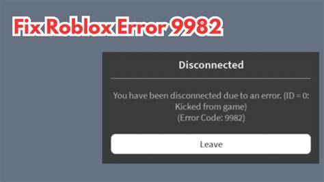 Common Causes Behind Error Code 9982