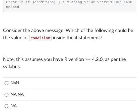 Error in ifwhile condition  missing Value where TRUEFALSE needed