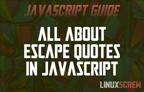 Escape quotes in JavaScript