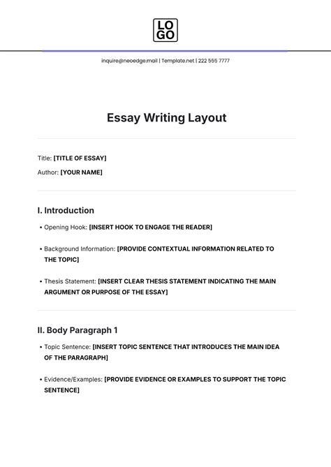Essay About Yourself Template