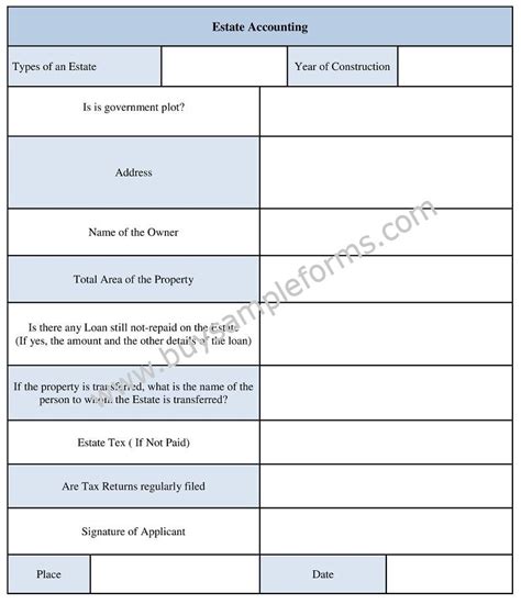 Estate Accounting Template