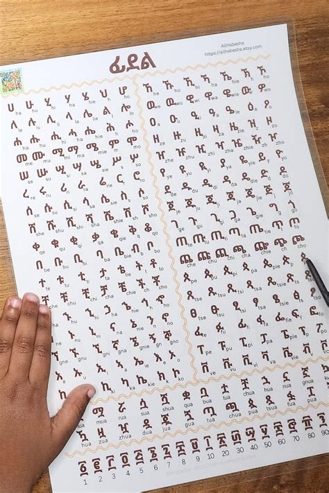 Ethiopian Alphabet Printable