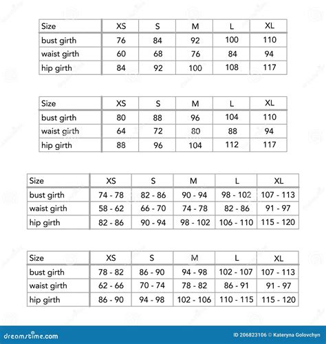 European Apparel Size Chart