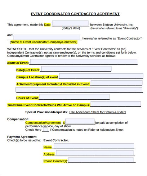Event Decorator Contract Template