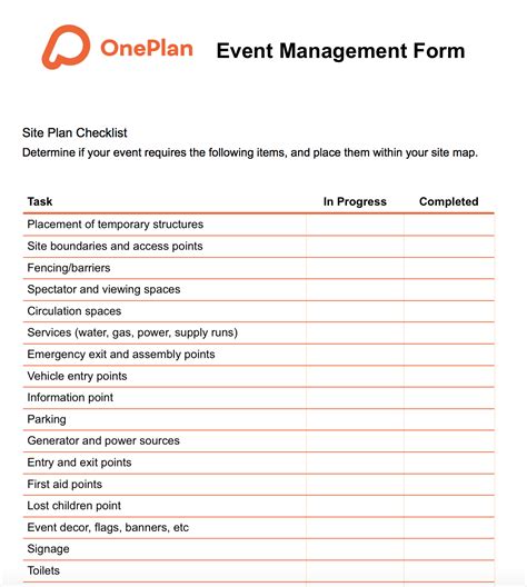 Event Management Template Free