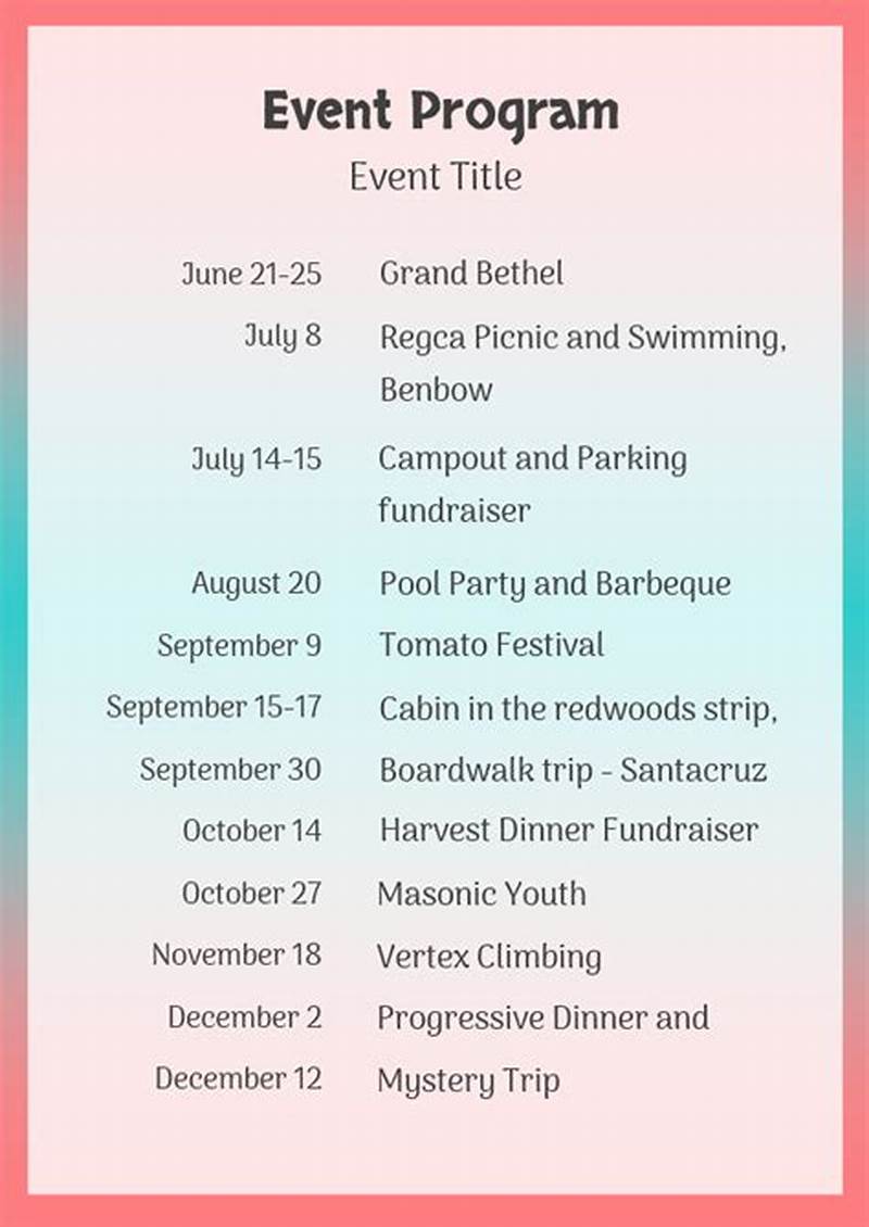 Event Program Template