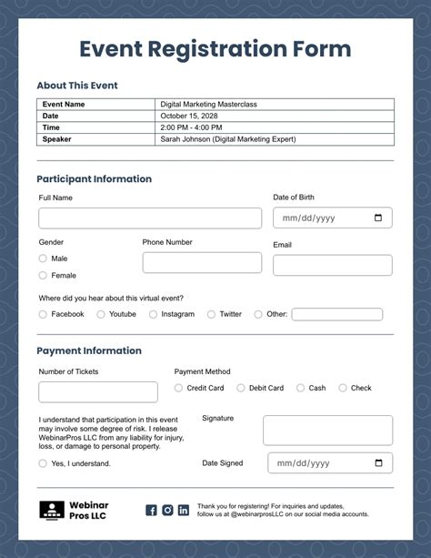 Event Registration Template