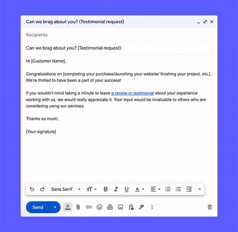 Example Email Template