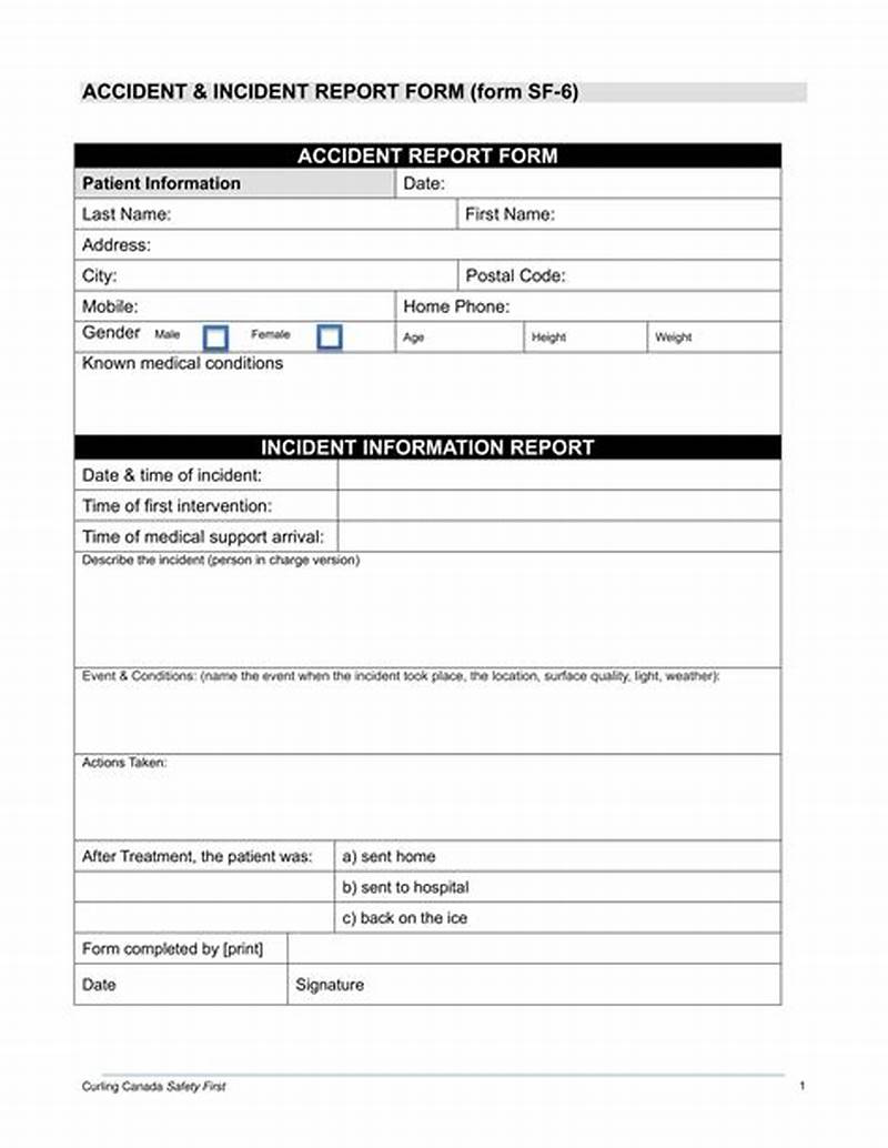 Example Of Accident Report Form With Answer