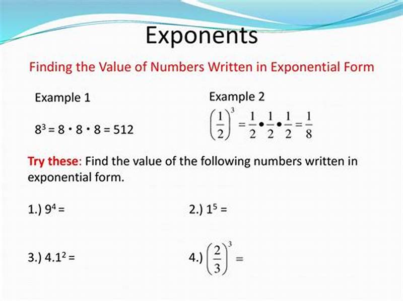 Example Of Exponential Form