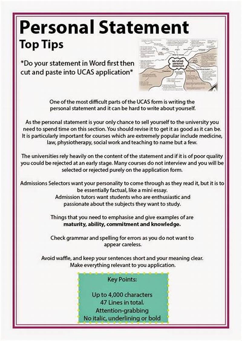 Example Personal Statement For Sixth Form