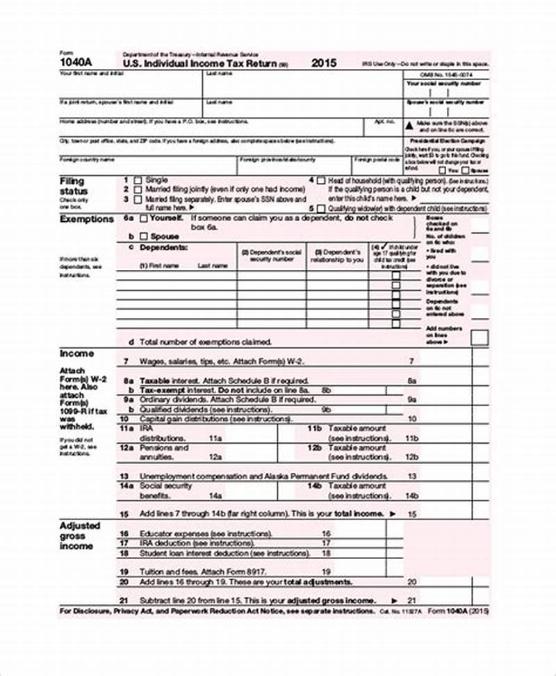 Example Tax Return Form