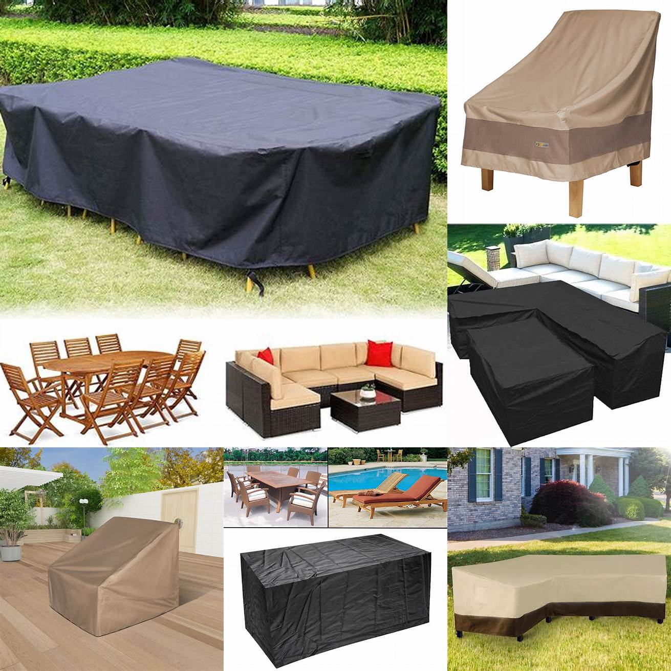 Examples of outdoor furniture covers