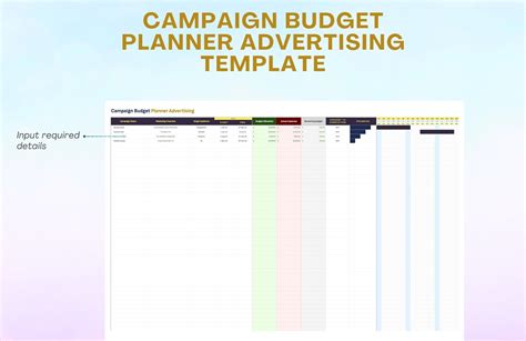Excel Campaign Budget Template