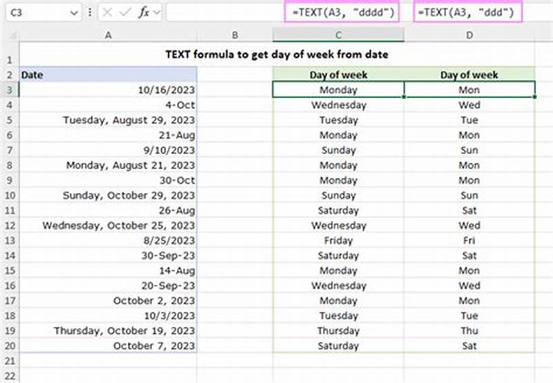 Excel Formula For Calendar Week