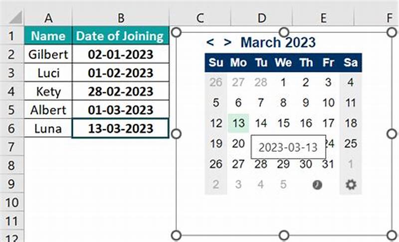Excel How To Add Calendar To Cell
