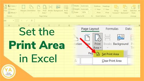 Excel Printable Area