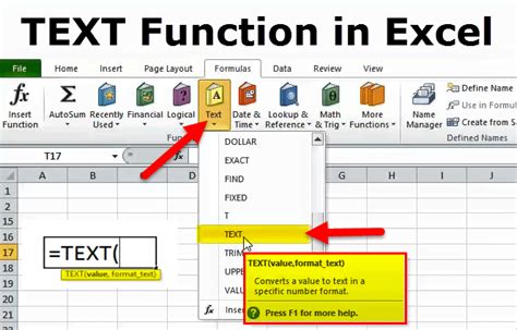 Excel Text Function Formula