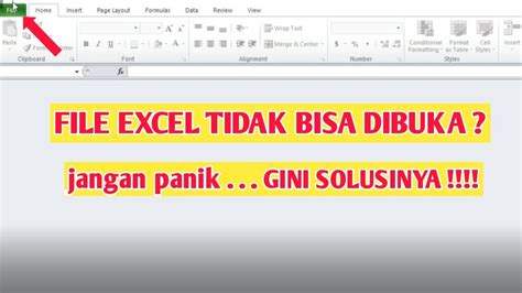 Excel Tidak Bisa Membuka File
