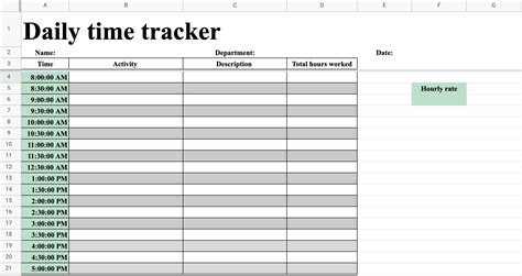 Excel Time Tracker Template