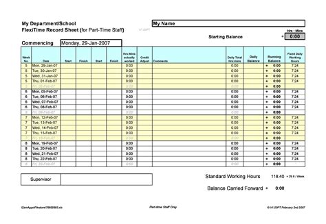 Excel Time Tracking Template