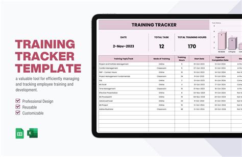 Excel Training Tracker Template