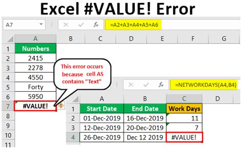 Excel Value Error