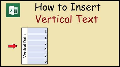 Excel Vertical Text Column