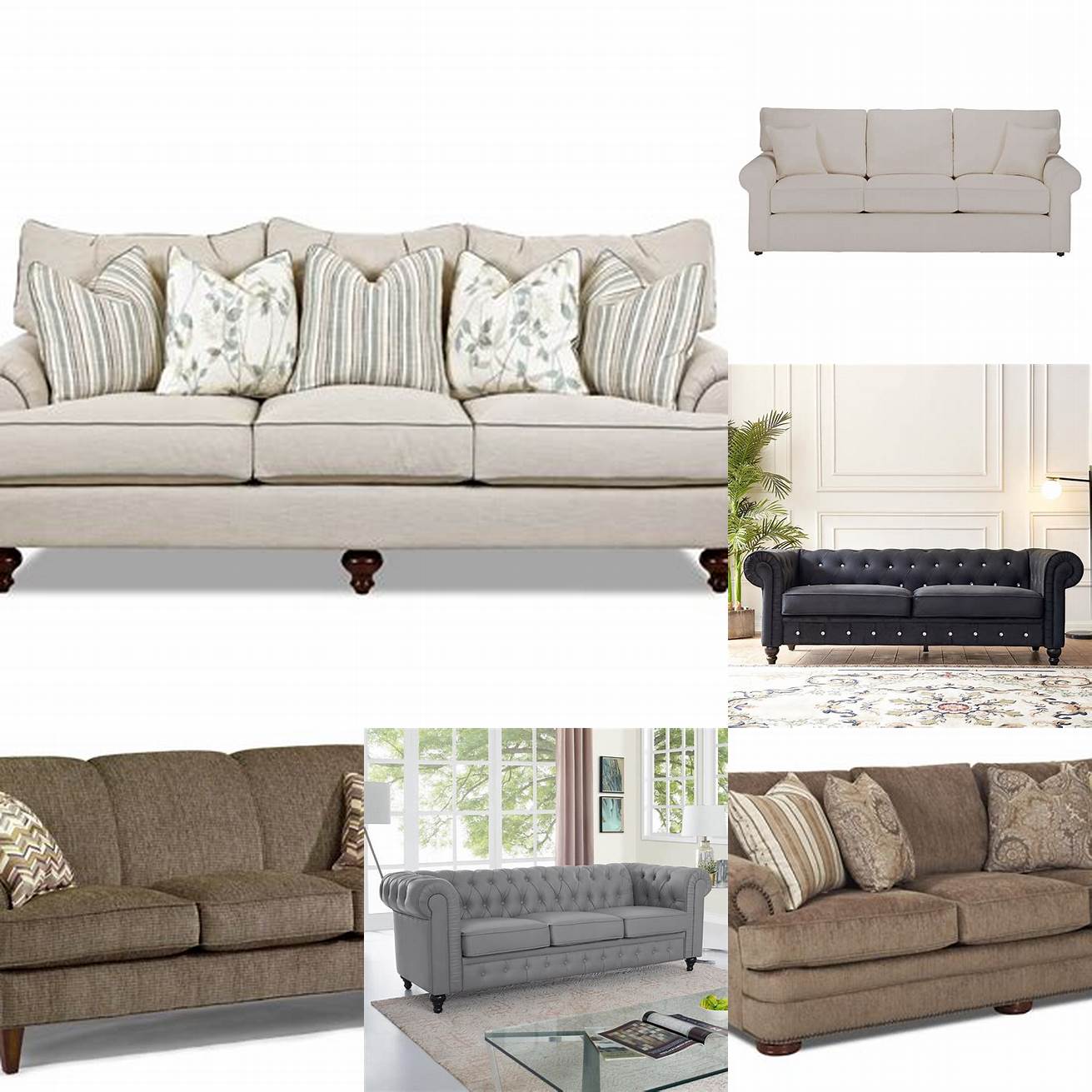 Exceptional comfort thanks to the deep cushions and rolled arms