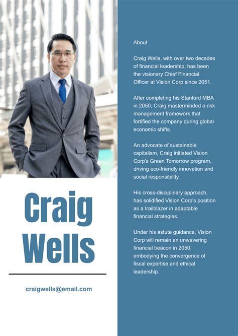 Executive Bio Template