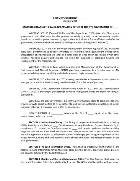 Executive Order Template