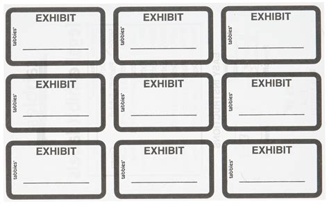 Exhibit Label Template