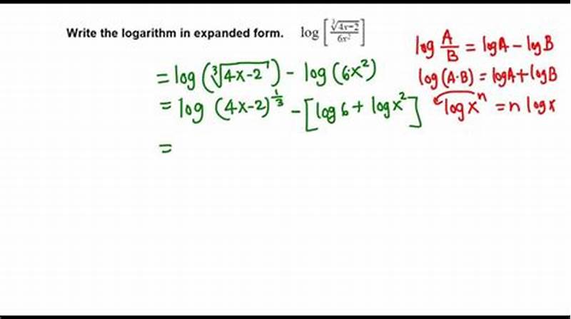 Expanded Form Logarithms