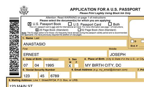 Expedited Passport Form