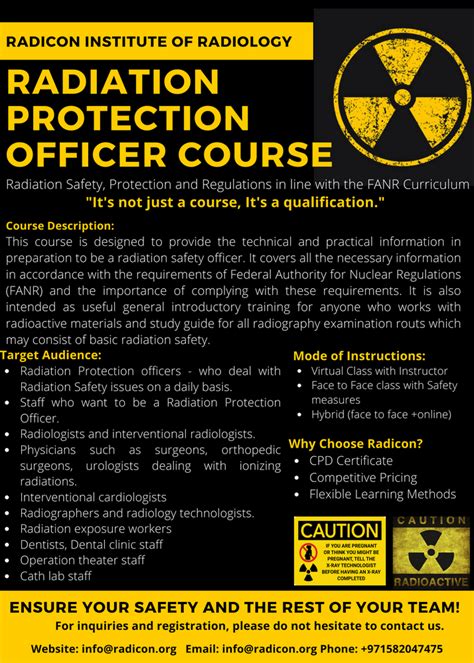 Experience Requirements for Radiation Safety Officer