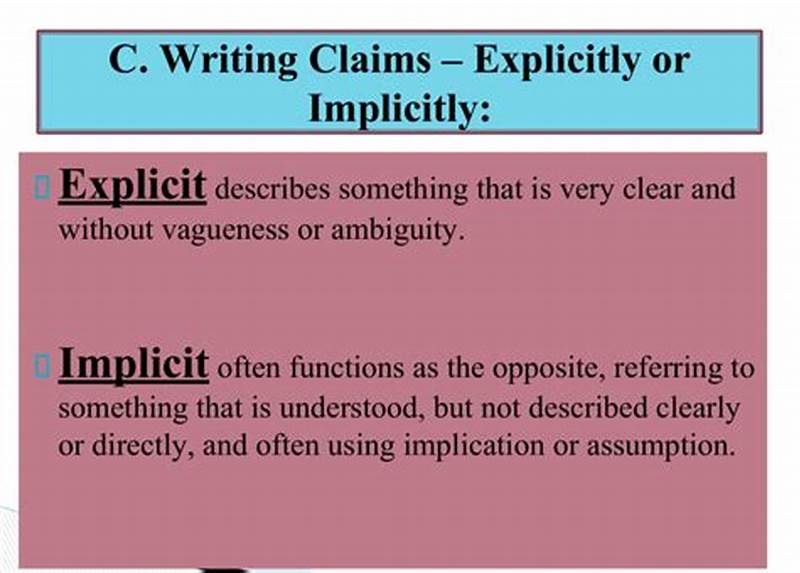 Explicit Claims Example