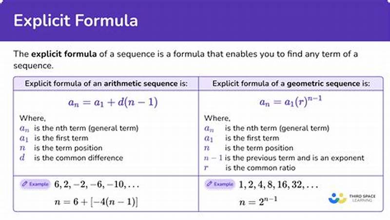 Explicit Form Sequence