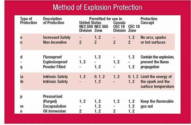 Explosion Proof Classification Chart