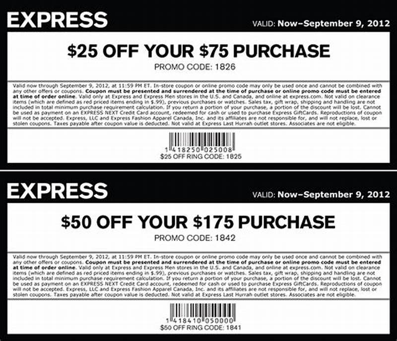 Express Coupon Code Printable