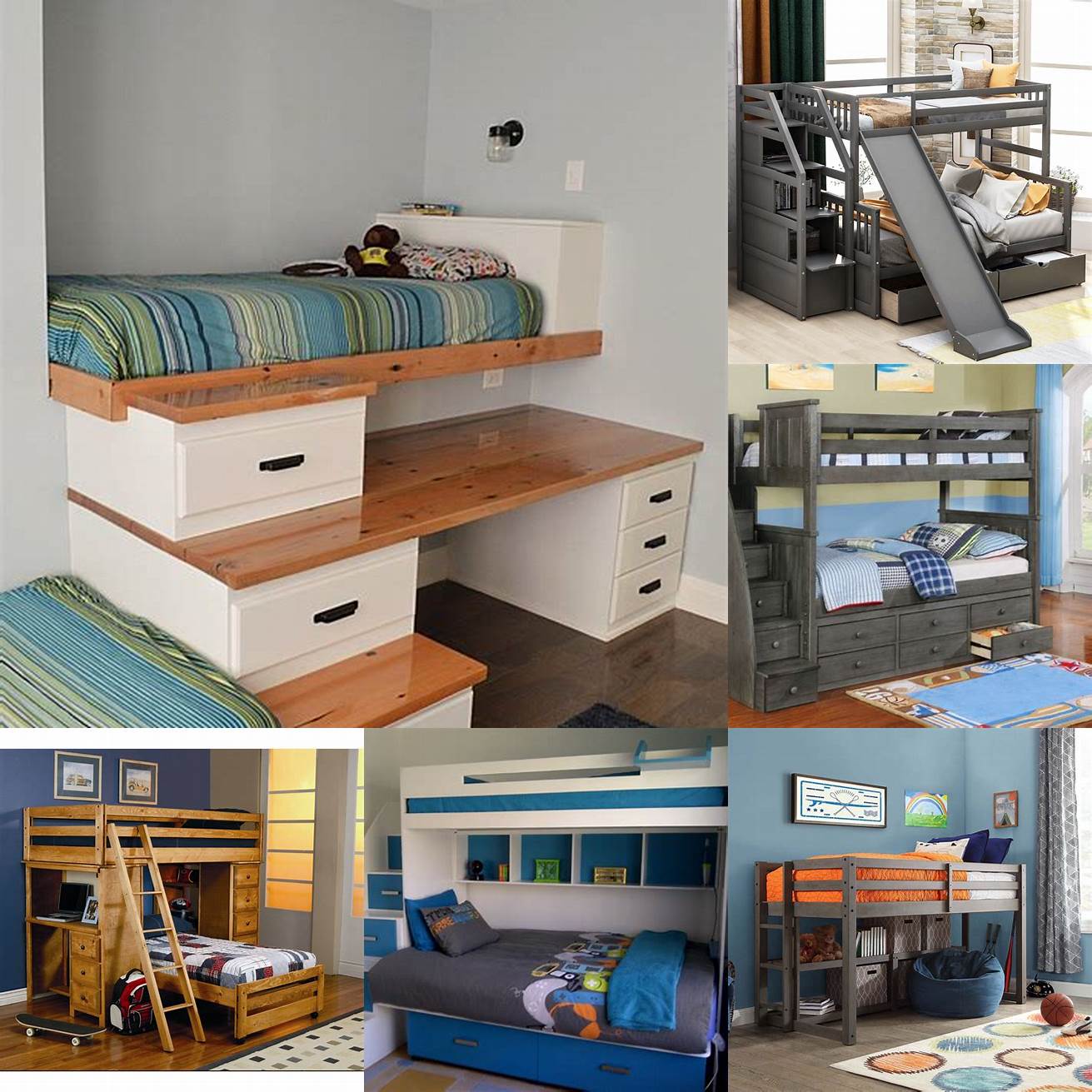 Extra storage Many boys bunk beds come with built-in storage options such as drawers or shelves