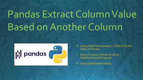 Extract column value based on another column in Pandas