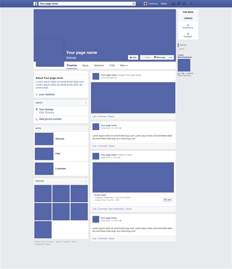 Facebook Page Template