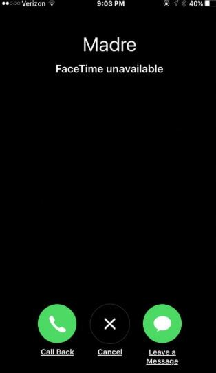 Facetime Unavailable Template