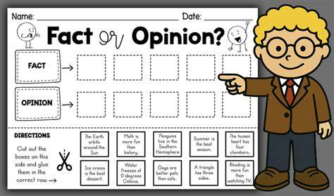 Fact And Opinion Games Printable