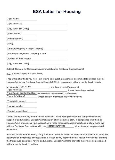 Fake Esa Letter Template