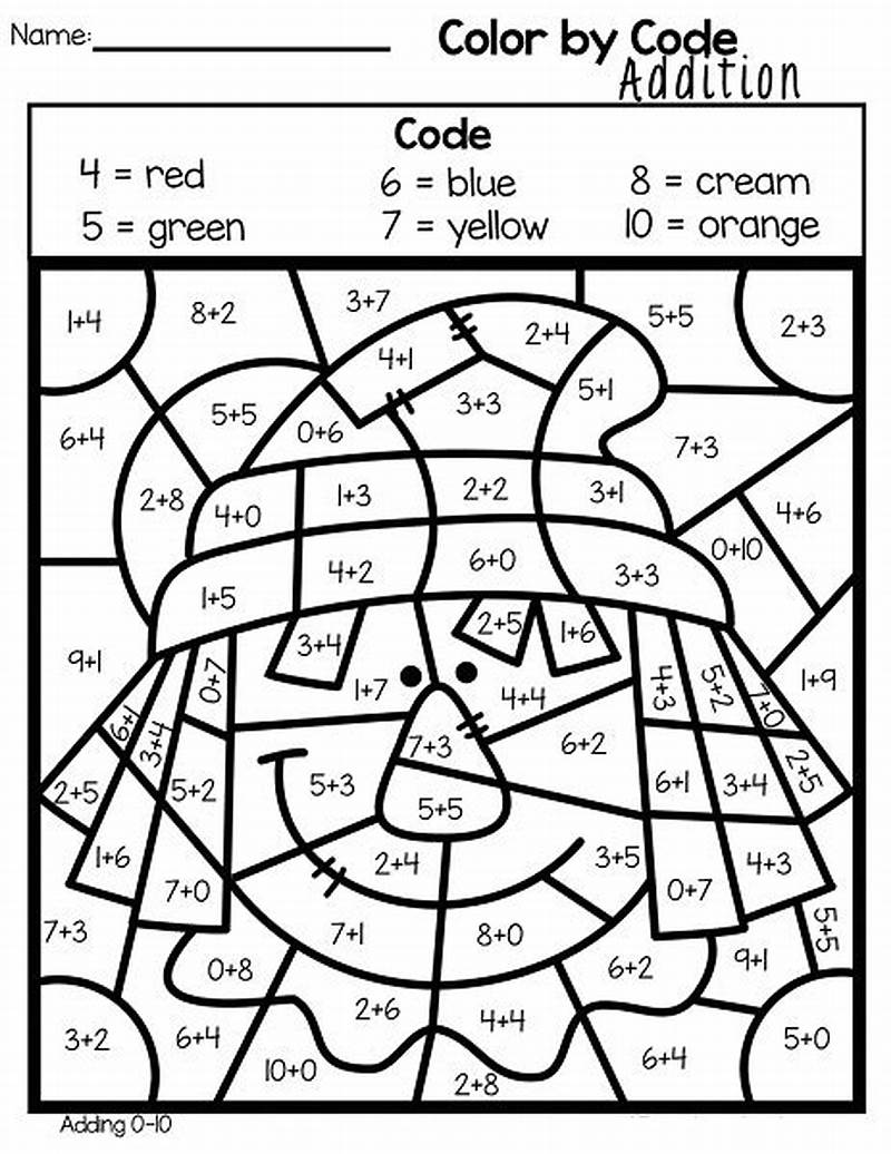 Fall Math Coloring Pages